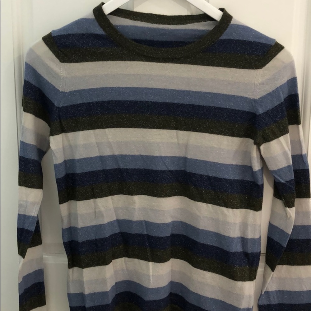 Saks Striped Sparkly Light weight sweater top